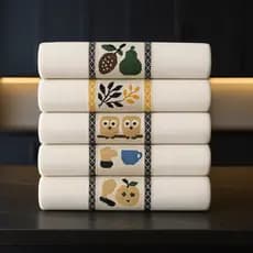 Kit 10 Toalhas Pano De Copa Felpudo/ABSORÇÃO  - Jacquard - 100% Algodão - 45cm x 60cm