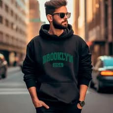 Moletom Canguru Brooklyn USA Moda Streetwear Blusa De Frio Casaco Agasalho Adulto Unissex