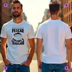 Camisa Camiseta Pescador Pesca Pescaria Blusa 100% Algodão Premium Adulto Unissex