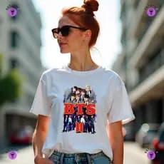 Camisa Camiseta Banda Coreana BTS  Kpop Blusa 100% Algodão Premium Adulto Unissex