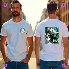 Camisa Camiseta Rafael Veiga Jogador Futebol Palmeiras Verdão Avante Palestra Blusa 100% Algodão Premium Adulto Unissex