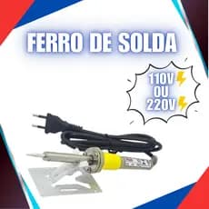 Kit Ferro De Solda Com Estanho 60W Soldador 110v 220v Resistente