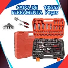 53 Peças / 108 Peças Jogo De Chave Catraca Caixa De Ferramentas Completa Reversível Soquetes Maleta