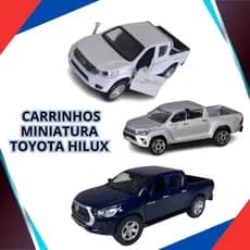 Miniatura de Ferro Toyota Hilux 2021 Carro De Ferro Escala 1:36 Detalhes e Funcionalidade Perfeitos