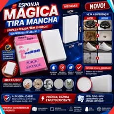 1 5 10 20 Esponja Mágica Branca Melamina Bucha Tira Mancha Limpeza Desengordura Max Clean