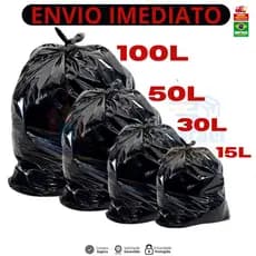 5 Saco de Lixo resistente com 100 unidades 100//50/30/15 Litros