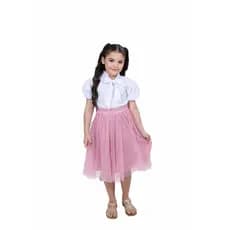 conj 2 pecas 1 saia 1blusa congresso infantil moda evangélica moda juvenil moda cristã saia de tule blusa feminina