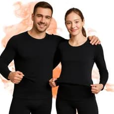 Kit Segunda Pele Térmico Flanelado Blusa Calça Frio Intenso Inverno Masculino Feminino