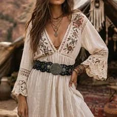 Cinto Boho Feminino 120cm Country com Fivela Prata e Dourada Preto ou Marrom