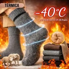 Meia Térmica Inverno Grossa Forrada Felpuda Unissex Cano Médio 36 ao 44