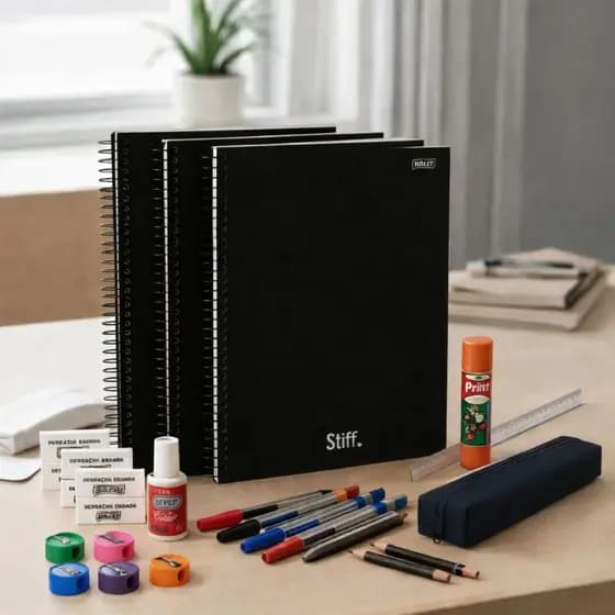 Kit Material Escolar Volta Ás Aulas Completo Universitário 8 a 15 Itens