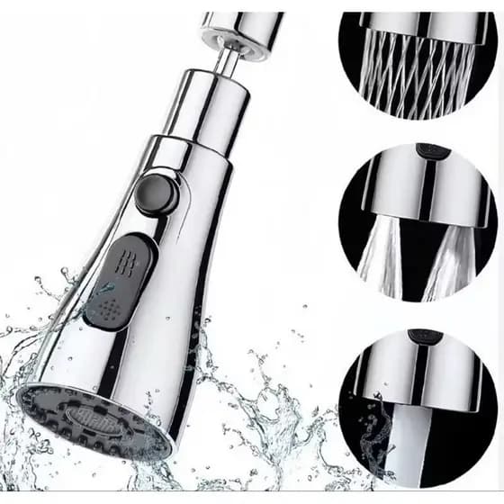 Adaptador 3 Modos Multifuncional Para Torneira Com Acessórios Flexível de Cozinha Durável e Potente