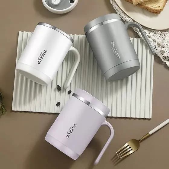 Caneca Térmica 500ML  , Isolamento Térmico Criativo , Dupla Camada De Aço Inoxidável