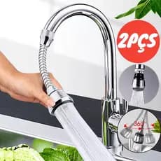 Bico para Torneira Extensor Flexível De Pia Adaptador Chuveirinho 360º Chuveirinho Economiza Agua