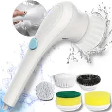 Escova De Lavar Louças 5 Em 1 Conjunto De Escovas De Limpeza Elétrica Multifuncional USB recarregável De Cozinha Banheir