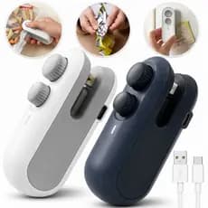 Mini Selador Recarregavel 2 Em 1 Magnetico De Calor Portatil Para Saco Salgadinho E Lanches Portatil Fecha Embalagem