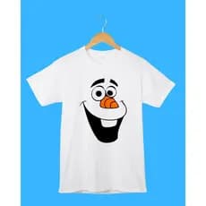 Camiseta Olaf Unissex Frozen Infantil  Adulto Plus Size