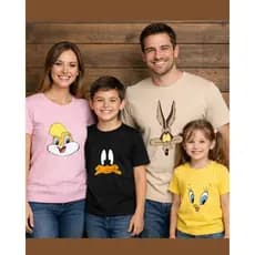 Camiseta Looney Tunes Pernalonga Frajola Lola Coyote Frajola PiuPiu Taz Unissex Infantil Adulto Plus Size