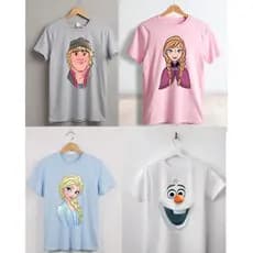 Camiseta Frozen 2 Elsa ou Anna Ou Olaf ou Kristoff ou Sven  Unissex Infantil Adulto Plus Size