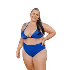 Biquini plus size cos alto modelador