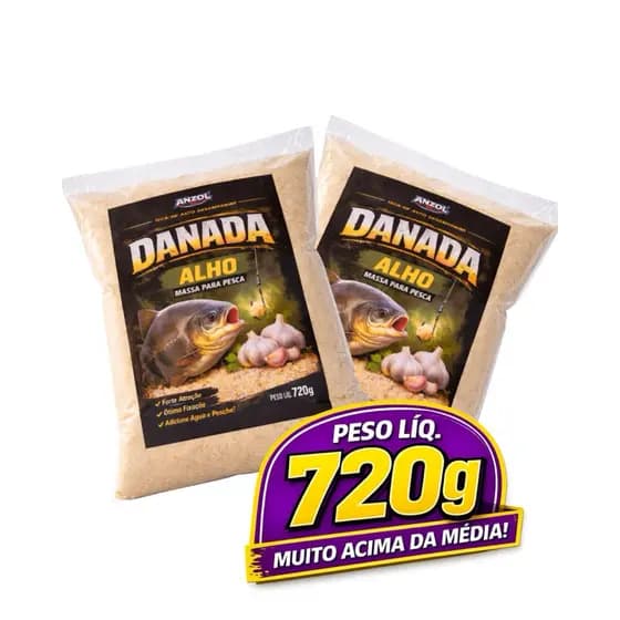 Isca para pesca KIT C/ 2 720g Massa DANADA Branca para peixes Tamba Tambacu Tambaqui e Pacu