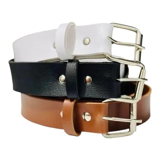 Kit 3 Cintos Unissex Feminino/Masculino Fivela Rolete da Moda Tendência Casual da Moda Elegante 3 Cores - Roselene