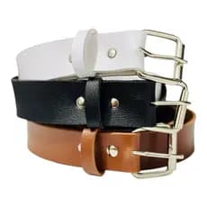 Kit 3 Cintos Unissex Feminino/Masculino Fivela Rolete da Moda Tendência Casual da Moda Elegante 3 Cores - Roselene