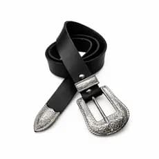 Cintos Femininos Estilo Country Boiadeira Vaqueijada Elegante Fivela Prata Couro Sintético Blogueira Ajustável - Rafaela