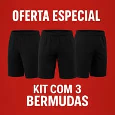 kit com 3 bermudas futebol salão campo masculino futsal shorts calção (TRES) liso poliester presidio concurso policia