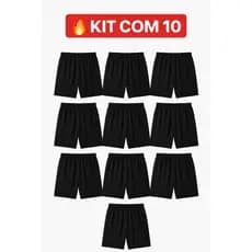 KIT 10 BERMUDAS FUTEBOL  CALÇÃO TIME CORES SORTIDAS CALÇAO SHORT DORMIR HELANCA POLIESTER