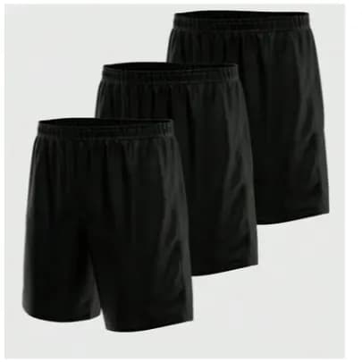 kit 3 BERMUDAS CALÇÃO SHORTS CASUAL ACADEMIA UNISEX ADULTO INFANTIL CORDÃO ELASTICO NA CINTURA CAMINHADA