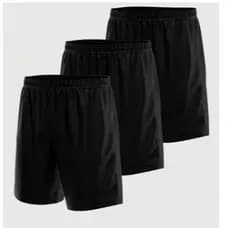 kit 3 BERMUDAS CALÇÃO SHORTS CASUAL ACADEMIA UNISEX ADULTO INFANTIL CORDÃO ELASTICO NA CINTURA CAMINHADA