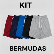 KIT 4 BERMUDAS MASCULINO SHORT CONFORTAVEL  CALÇAO HELANCA POLIESTER PREMIUM MASCULINA CALÇÃO PRESIDIO CONCURSO PM CASA
