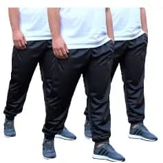 KIT COM 3 CALÇAS PLUS SIZE CHIMPA FLANELADA POR DENTRO LISO POR FORA COM 2 BOLSOS LATERAIS CORDÃO E ELASTICO NA CINSTURA