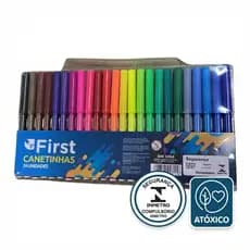 Canetinhas Coloridas de Escola Conjunto de Canetas Coloridas Hidrocor Infantil Kit Desenho Pintar
