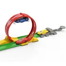 Pista Carrinho Looping 360º Com Ejetor E 2 Carrinhos Brinquedo De Montar Ação E Velocidade
