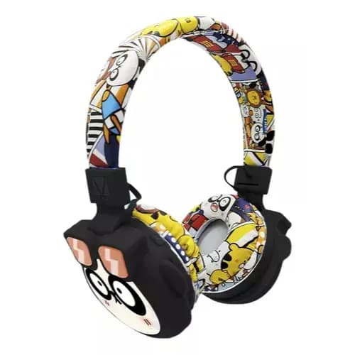 Headphone Fone de ouvido bluetooth sem fio infantil Crianças Kids Desenho Cartoon - B-19 S - Dragão