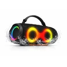 Caixa de Som Bluetooth EL-1146 50W com Iluminação RGB Dupla e Resistência à Água - Dragão