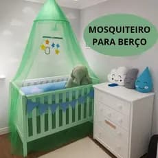 Mosquiteiro de Teto  para Berço Renda Micro Furos Proteção para seu Bebê