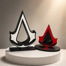 Kit Suporte para Headset e Controle Gamer Assassin's Creed | Organizador de Fone e Controle Compatível com PS5 Xbox PC