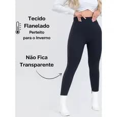 CALÇA TÉRMICA FLANELADA LEGGING SUPLEX GROSSA MODELADORA LEG CINTURA ALTA PELUCIADA