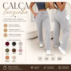 CALÇA PANTALONA FEMININA INVERNO DE LANZINHA COM BOLSO