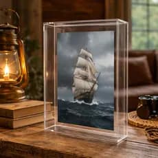 Kit Moldura Transparente Para Fotos Acrílico Porta Retratos Caixa Para Mesa e Paredes