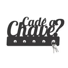 Porta Chaves Decorativo De Parede Cadê a Chave em MDF 3mm