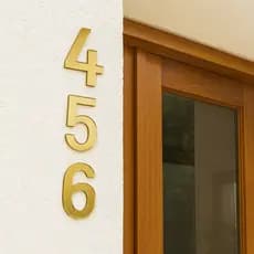 Números Residencial em Acrílico Espelhado Para Casa Estilo Moderno