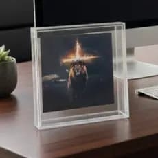 Kit Moldura Para Fotos Acrílico Porta Retratos Transparente Caixa Parede