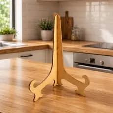 Suporte para Prato 20cm Quadro Azulejo Bordado Em MDF 3mm Natural Cru