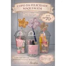 COPO DA FELICIDADE DE MAQUIAGEM