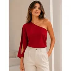Blusa Feminina Manga Longa Mula Manca Elegante Casual Tecido Duna Premium Social