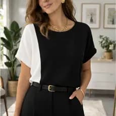 Blusa Feminina Estilosa Elegante Social Causal Tecido Duna Premium